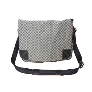 CELINE Macadam Messenger Bag Shoulder Canvas Leather Gray Black